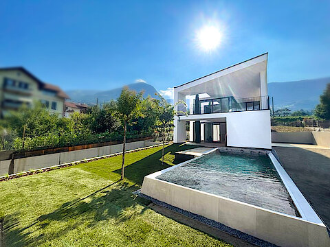 Neubauprojekt in Meran - Obermais - Traumvilla mit Pool