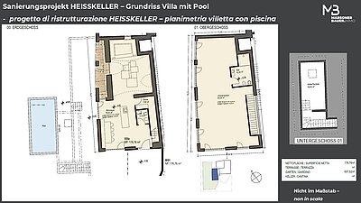 Villa und Wohnungen in historischem Anwesen in Toplage in Kaltern