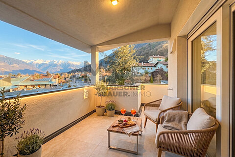 Trilocale con terrazza con bella vista, cantina e garage in Residence a Postal - CasaClima A Nature